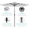 Best Choice Products 10ft Solar LED Lighted Patio Umbrella w/ Tilt Adjustment, UV-Resistant Fabric